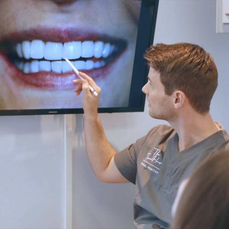 Town House Cosmetic Dentist explaining Teeth Straightening Options